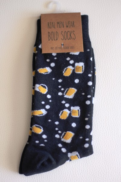 MENS Fashion Socks mit Bier-Motiv in ONE SIZE